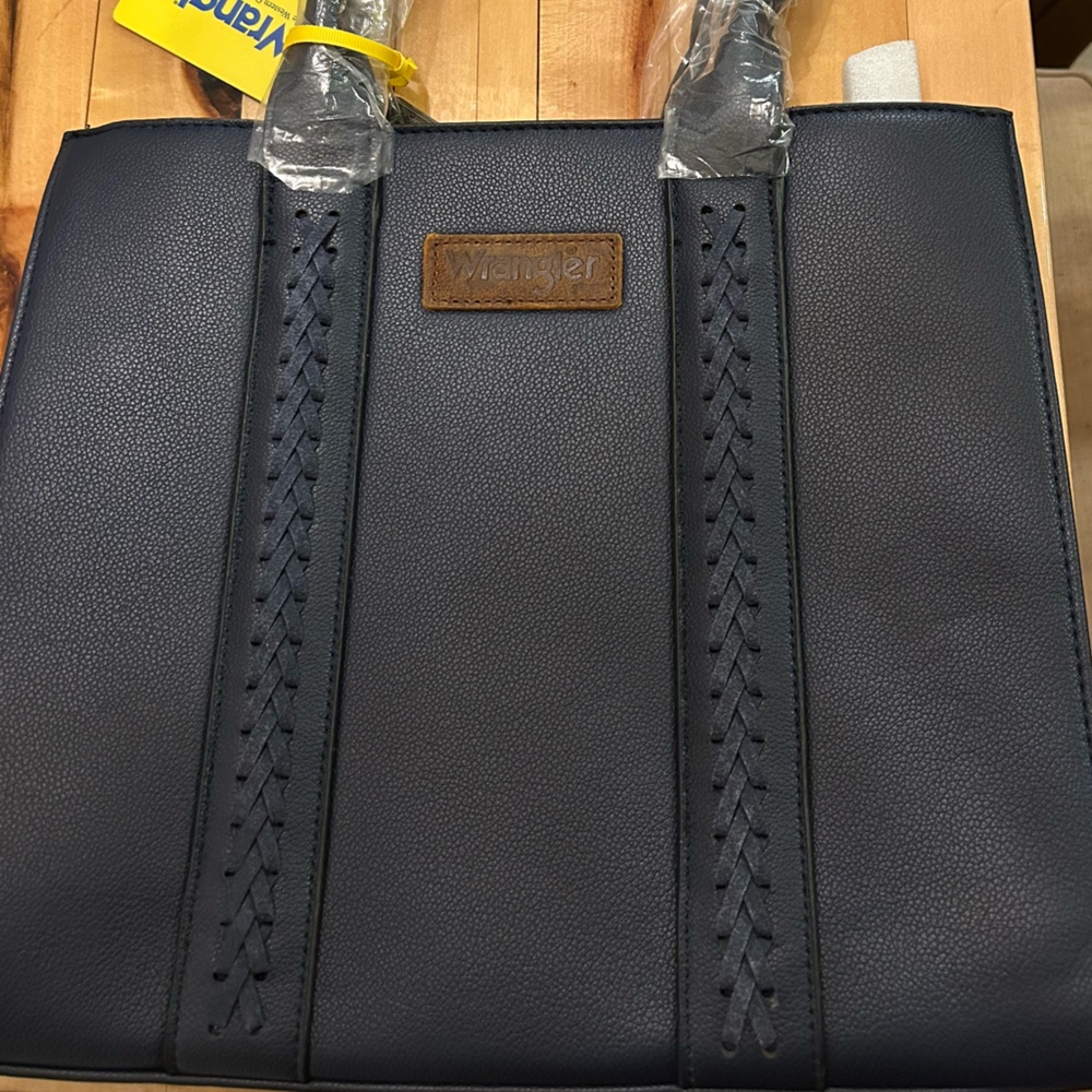 Wrangler Navy Women's Bag with Braided Details